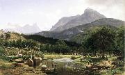 Worthington Whittredge View Near Brunnen on Lake Lucerne France oil painting artist